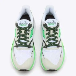 Diadora Men's Atomo V7000 Running Shoe - White/Green Fluo/Black - Regular (D) -Love Running 101 6