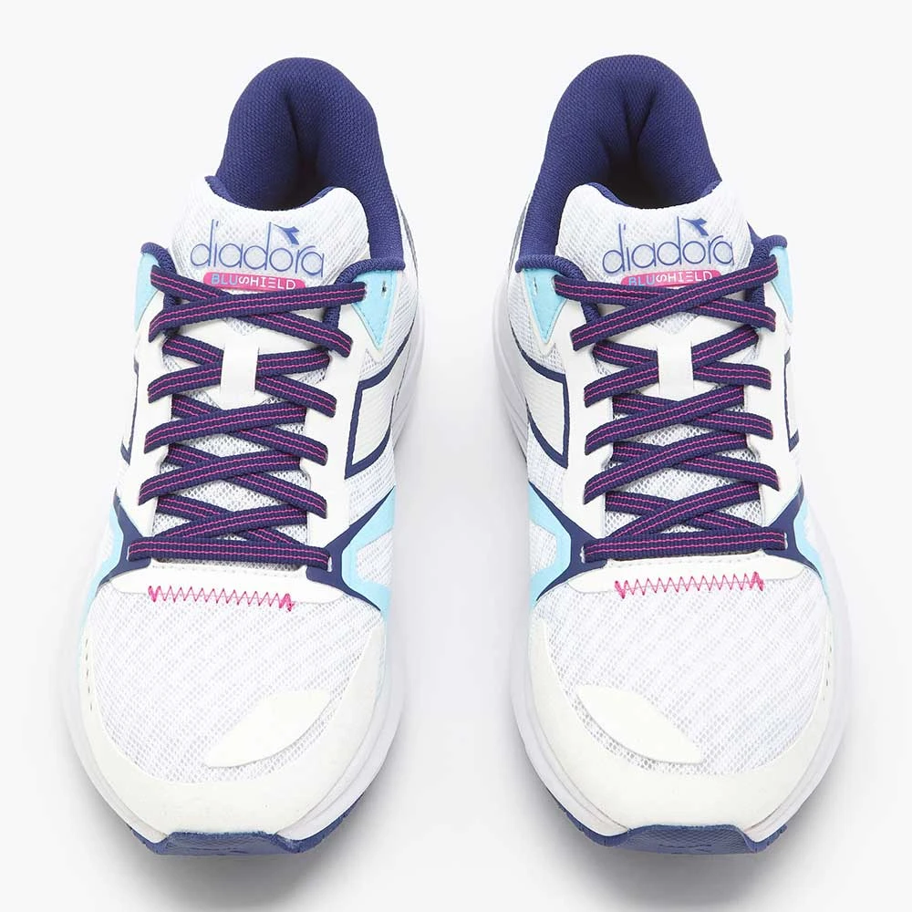 Diadora Women's Mythos Blushield Vortice 8 Running Shoe - White/Blueprint- Regular (B) 3 Diadora Women's Mythos Blushield Vortice 8 Running Shoe - White/Blueprint- Regular (B) - Image 3