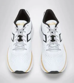 Diadora Men's Equipe Atomo Running Shoe - White/Gold/Black - Regular (D) -Love Running 101 1