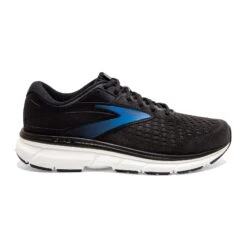 BROOKS Men's Dyad 11 Running Shoe - Black/Ebony/Blue- Extra Wide (4E)