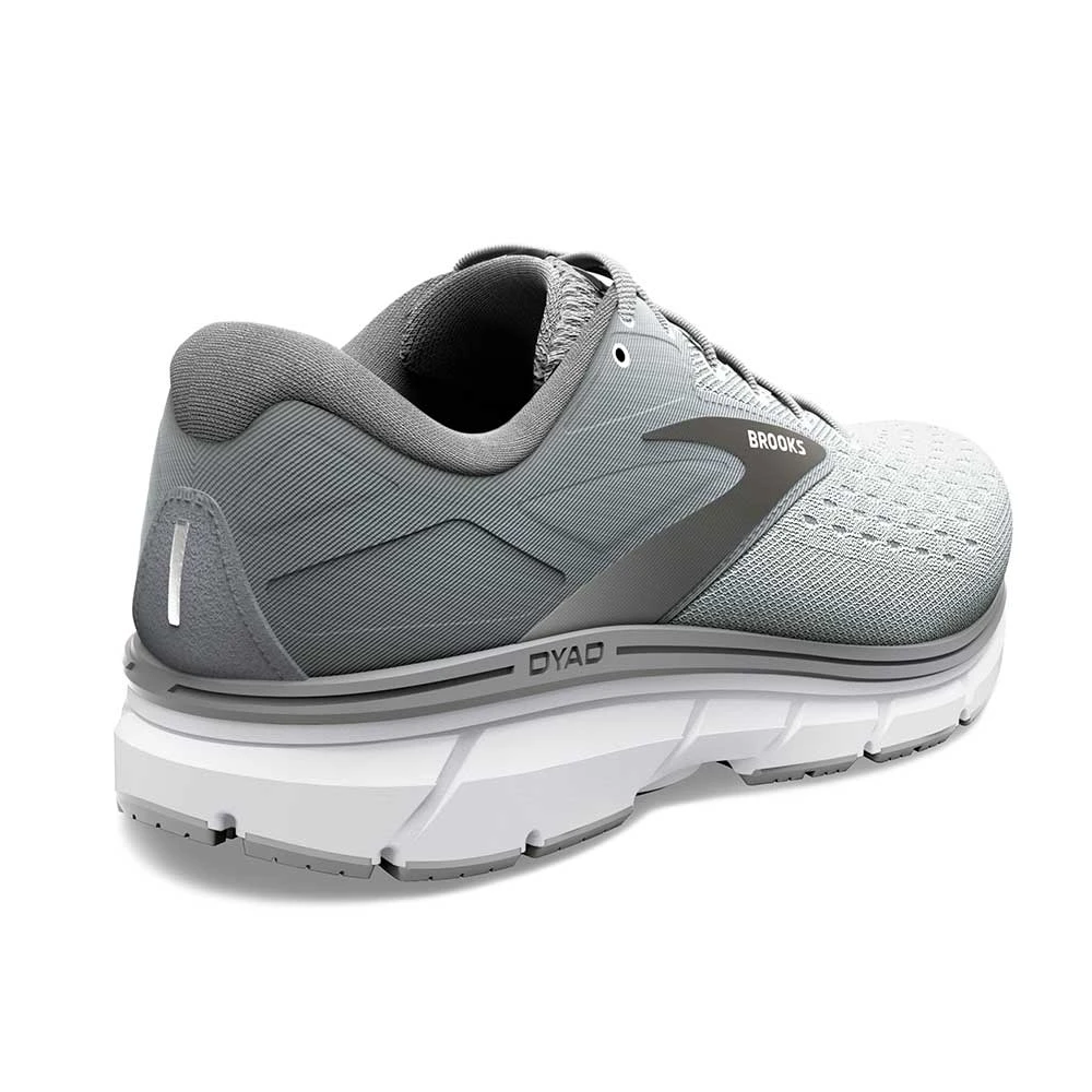 BROOKS Men's Dyad 11 Running Shoe - Grey/Black/White - Wide (2E) 4 BROOKS Men's Dyad 11 Running Shoe - Grey/Black/White - Wide (2E) - Image 4