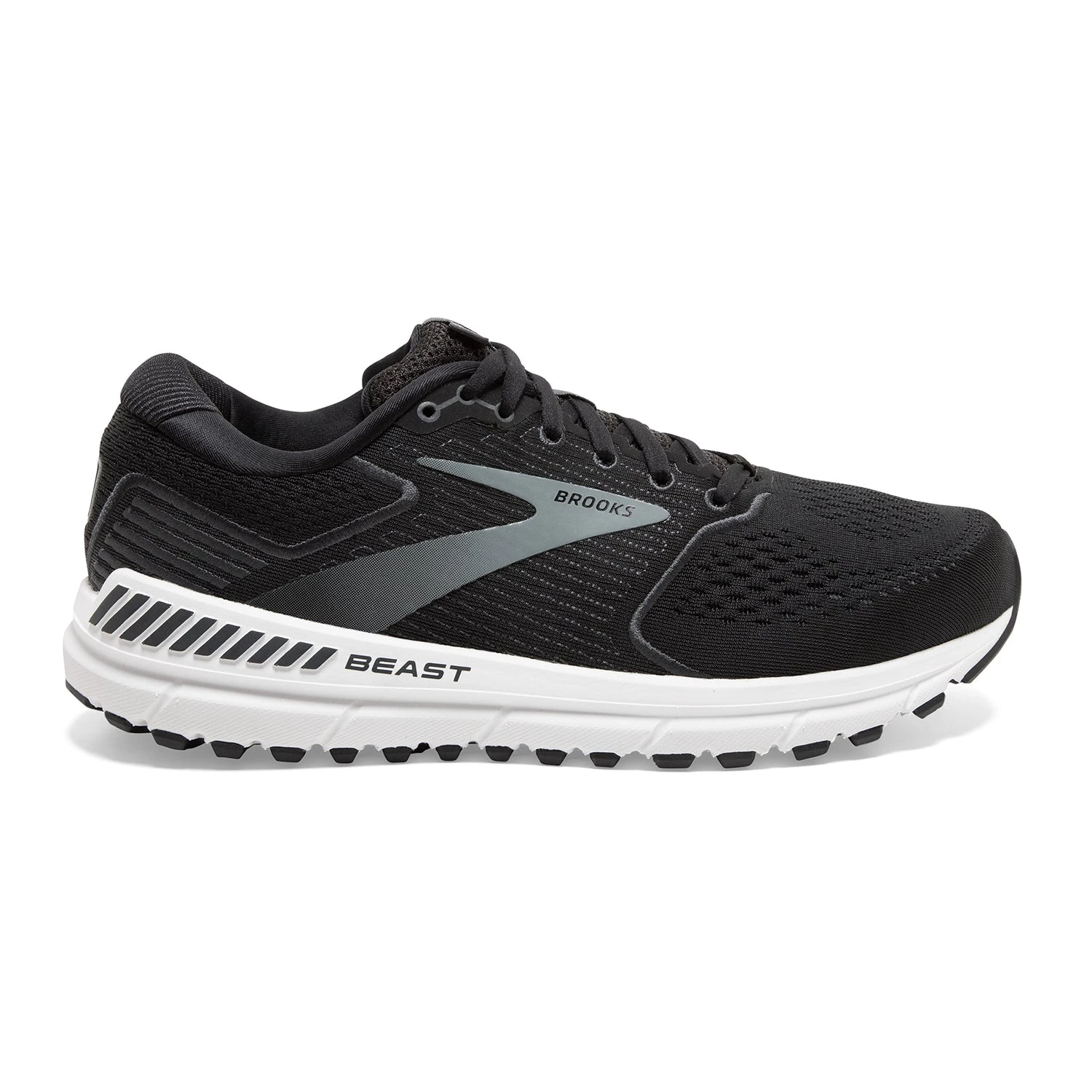 BROOKS Men's Beast 20 Running Shoe - Black/Ebony/Grey - Extra Wide (4E) 1 BROOKS Men's Beast 20 Running Shoe - Black/Ebony/Grey - Extra Wide (4E)