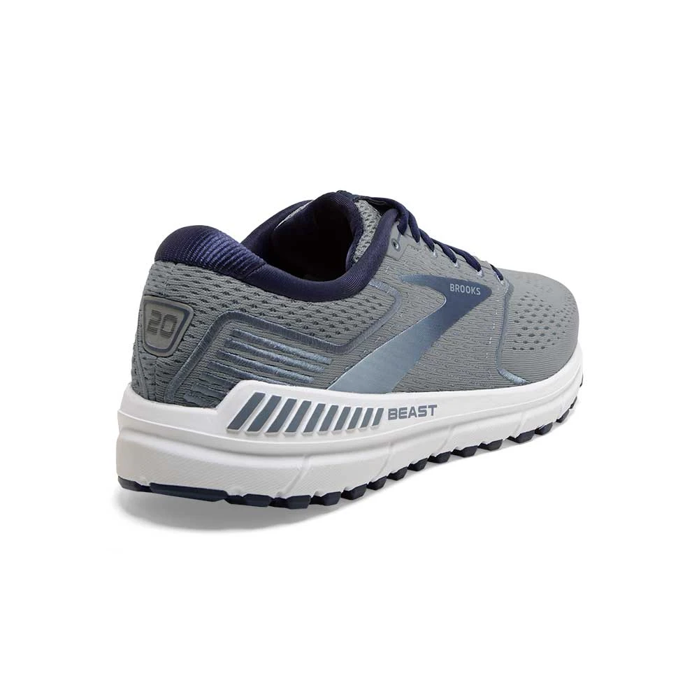 BROOKS Men's Beast 20 Running Shoe- Blue/Grey/Peacoat - Extra Wide (4E) 3 BROOKS Men's Beast 20 Running Shoe- Blue/Grey/Peacoat - Extra Wide (4E) - Image 3