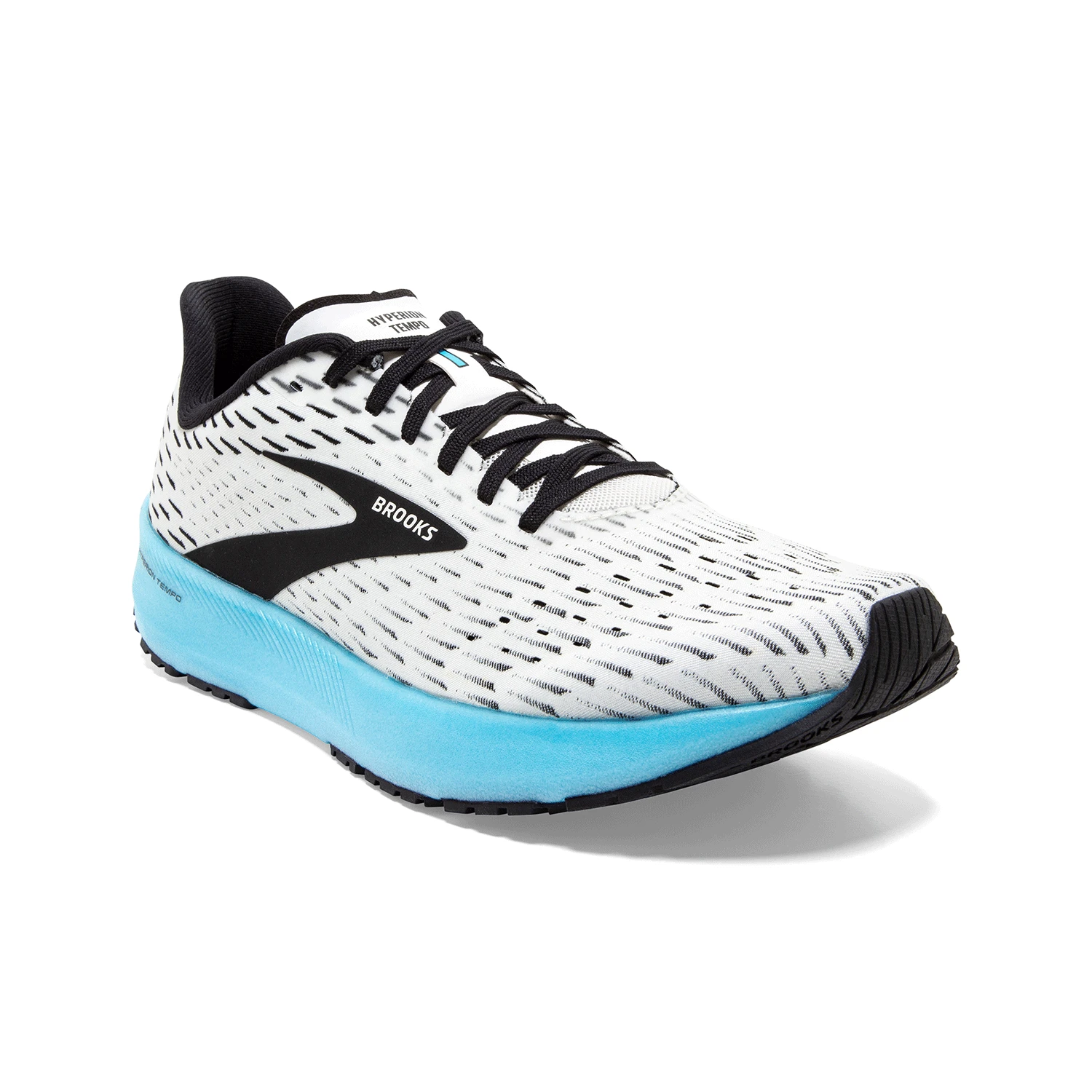 BROOKS Men's Hyperion Tempo Running Shoe - White/Black/Iced Aqua - Regular (D) 2 BROOKS Men's Hyperion Tempo Running Shoe - White/Black/Iced Aqua - Regular (D) - Image 2