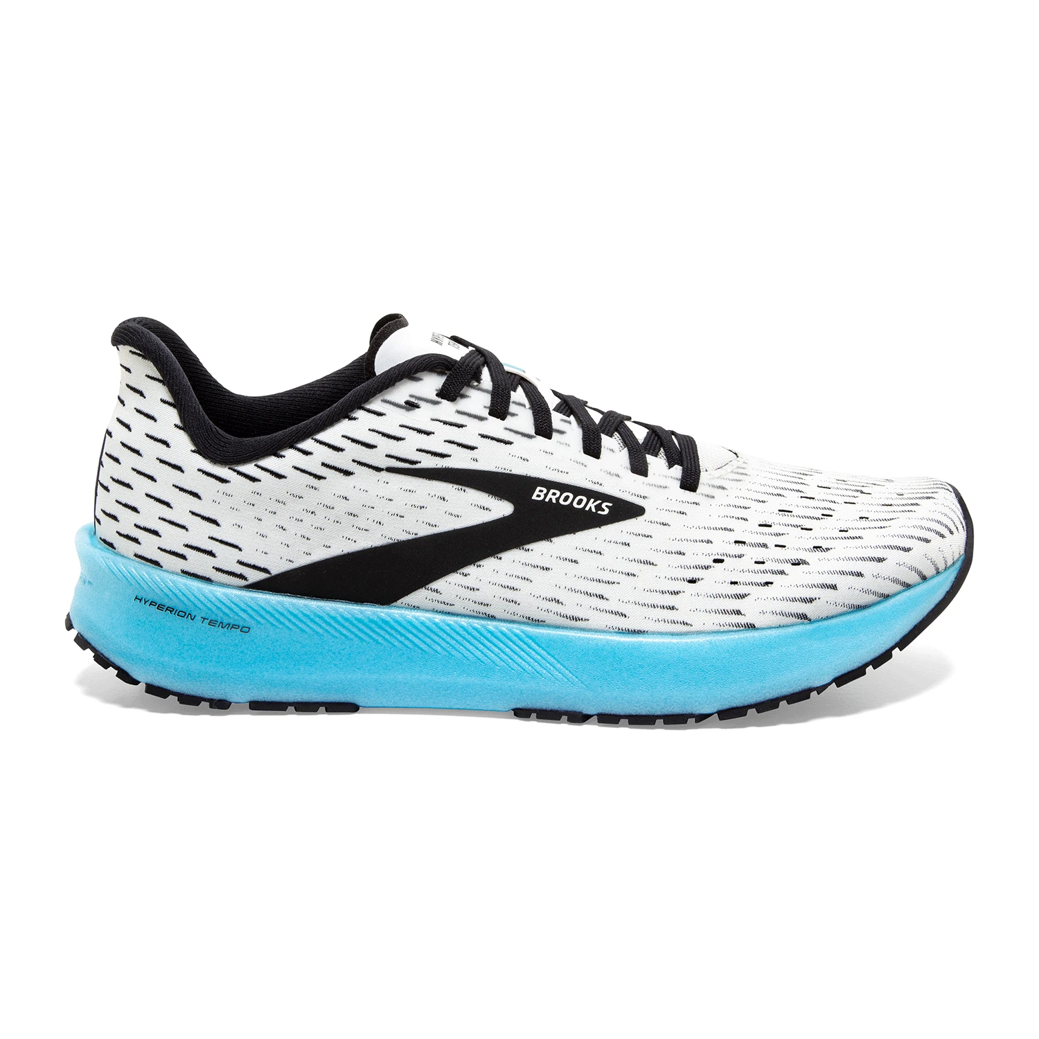 BROOKS Men's Hyperion Tempo Running Shoe - White/Black/Iced Aqua - Regular (D) 1 BROOKS Men's Hyperion Tempo Running Shoe - White/Black/Iced Aqua - Regular (D)