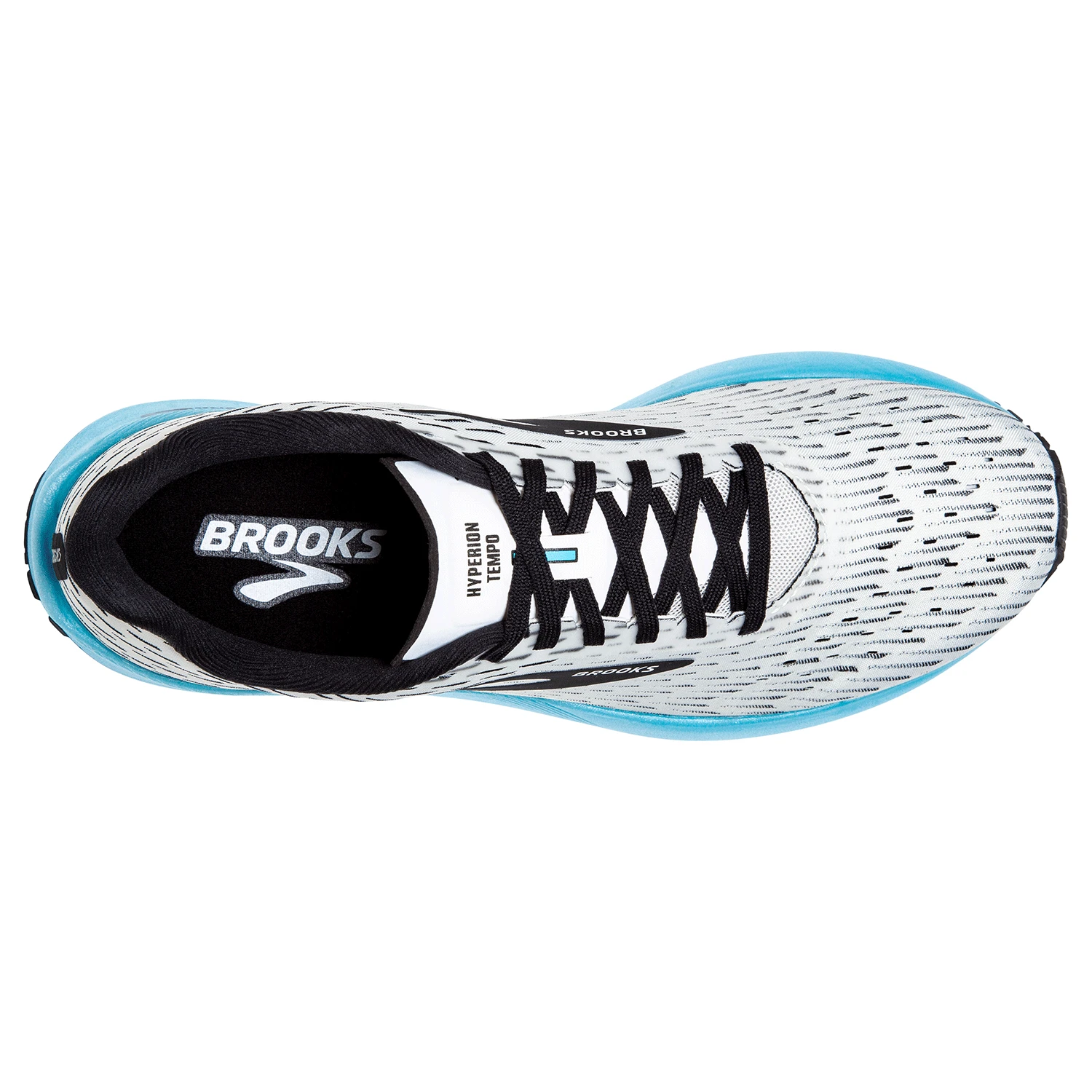 BROOKS Men's Hyperion Tempo Running Shoe - White/Black/Iced Aqua - Regular (D) 5 BROOKS Men's Hyperion Tempo Running Shoe - White/Black/Iced Aqua - Regular (D) - Image 5