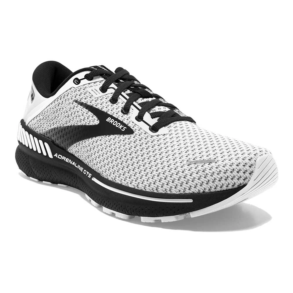 BROOKS Men's GTS 22 Running Shoe - White/Grey/Black - Wide (2E) 2 BROOKS Men's GTS 22 Running Shoe - White/Grey/Black - Wide (2E) - Image 2