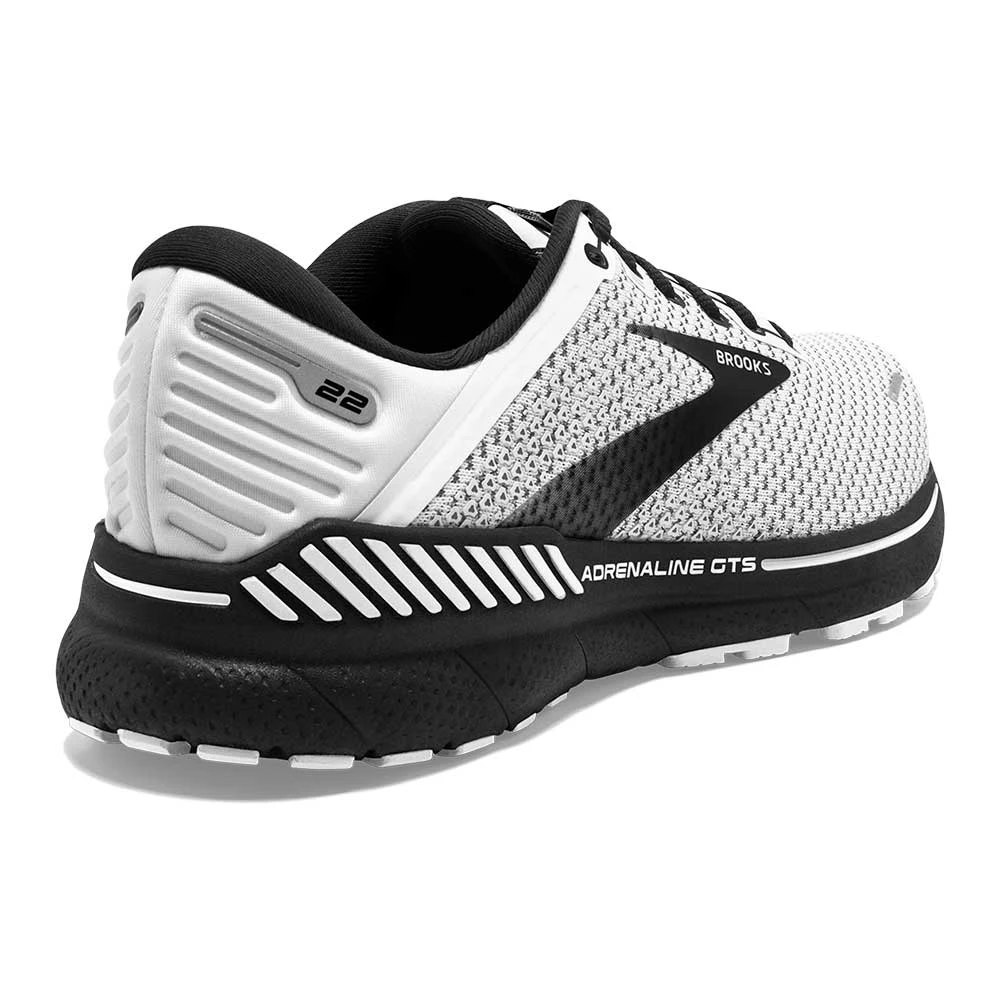 BROOKS Men's GTS 22 Running Shoe - White/Grey/Black - Wide (2E) 4 BROOKS Men's GTS 22 Running Shoe - White/Grey/Black - Wide (2E) - Image 4