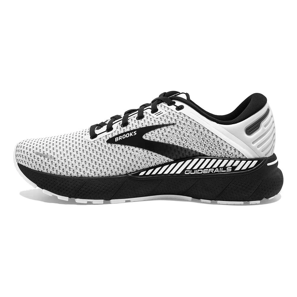 BROOKS Men's GTS 22 Running Shoe - White/Grey/Black - Wide (2E) 3 BROOKS Men's GTS 22 Running Shoe - White/Grey/Black - Wide (2E) - Image 3