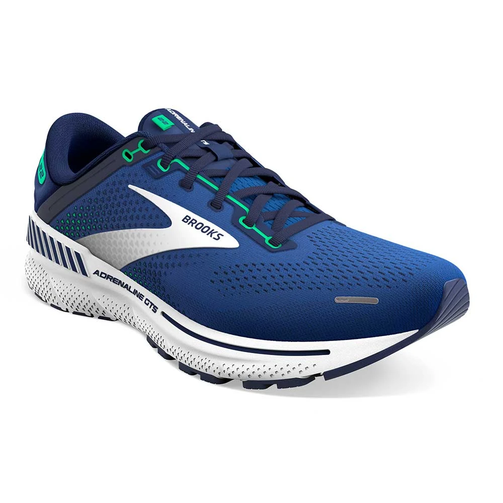 BROOKS Men's Adrenaline GTS 22 Running Shoe - Surf The Web/Blue/Irish Green - Regular (D) 3 BROOKS Men's Adrenaline GTS 22 Running Shoe - Surf The Web/Blue/Irish Green - Regular (D) - Image 3
