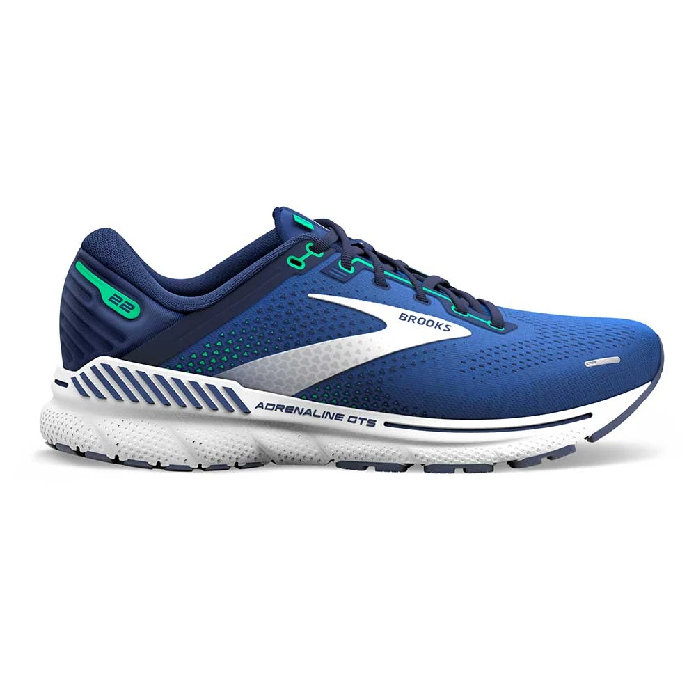 BROOKS Men's Adrenaline GTS 22 Running Shoe - Surf The Web/Blue/Irish Green - Regular (D) 1 BROOKS Men's Adrenaline GTS 22 Running Shoe - Surf The Web/Blue/Irish Green - Regular (D)