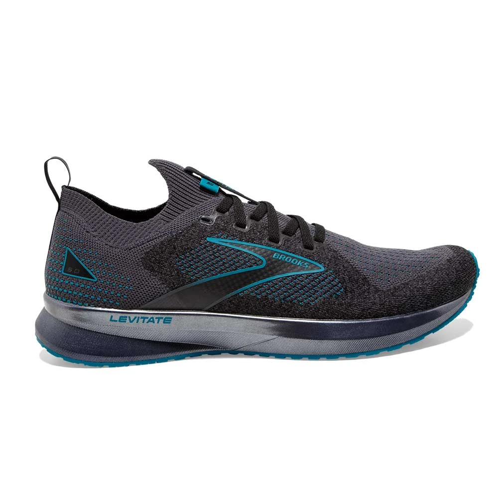 BROOKS Men's Levitate StealthFit 5 Running Shoe- Black/Ebony/Crystal Teal- Regular (D) 1 BROOKS Men's Levitate StealthFit 5 Running Shoe- Black/Ebony/Crystal Teal- Regular (D)