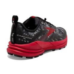 BROOKS Men's Cascadia 16 Trail Running Shoe - Black/Grey/Red - Regular (D) -Love Running 110376 008 H Cascadia 16