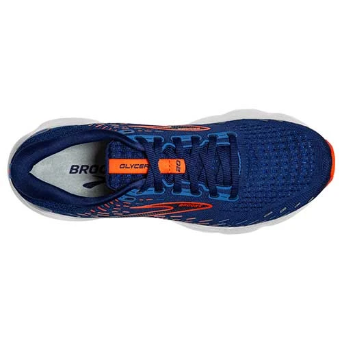 BROOKS Men's Glycerin 20 Running Shoe - Blue Depths/Palace Blue/Orange - Regular (D) 5 BROOKS Men's Glycerin 20 Running Shoe - Blue Depths/Palace Blue/Orange - Regular (D) - Image 5