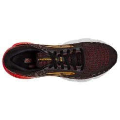BROOKS Men's Glycerin GTS 20 Running Shoe- Black/Blackened Pearl/Fiery Re- Regular (D) -Love Running 110383 090 O Glycerin GTS 20 1