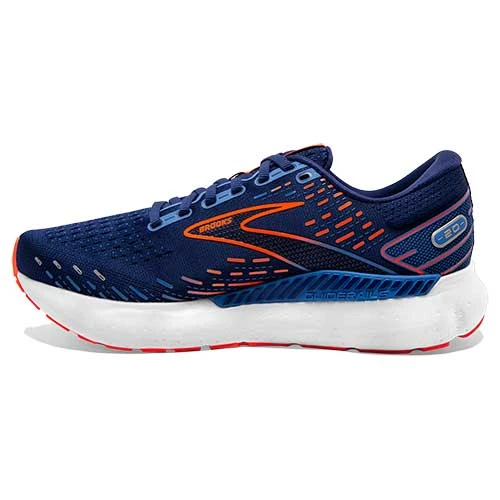 BROOKS Men's Glycerin GTS 20 Running Shoe - Blue Depths/Palace Blue/Orange - Wide (2E) 2 BROOKS Men's Glycerin GTS 20 Running Shoe - Blue Depths/Palace Blue/Orange - Wide (2E) - Image 2