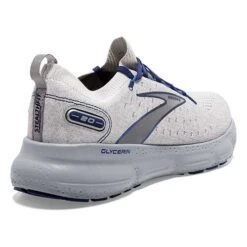 BROOKS Men's Glycerin StealthFit 20 Running Shoe - Oyster/Alloy/Blue Depths - Regular (D) -Love Running 110384 081 H Glycerin StealthFit 20
