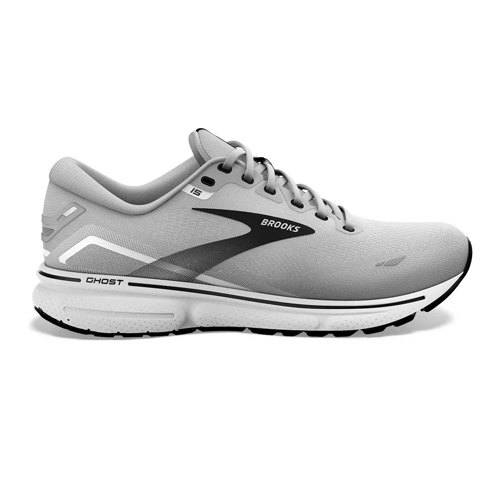BROOKS Men's Ghost 15 Running Shoe- Alloy/Oyster/Black- Extra Wide (4E) 1 BROOKS Men's Ghost 15 Running Shoe- Alloy/Oyster/Black- Extra Wide (4E)