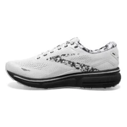 BROOKS Men's Ghost 15 Running Shoe- White/Ebony/Oyster 9 BROOKS Men's Ghost 15 Running Shoe- White/Ebony/Oyster -Love Running 110393 149 M Ghost 15