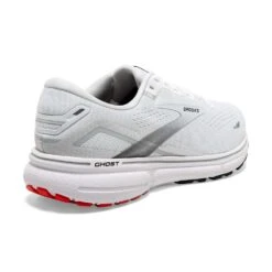 BROOKS Men's Ghost 15 Running Shoe- White/Black/Flame -Love Running 110393 184 H Ghost 15