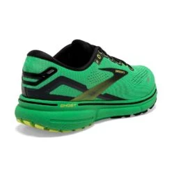 BROOKS Men's Ghost 15 Running Shoe- Green/Black/Sharp Green -Love Running 110393 360 H Ghost 15