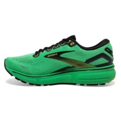 BROOKS Men's Ghost 15 Running Shoe- Green/Black/Sharp Green -Love Running 110393 360 M Ghost 15