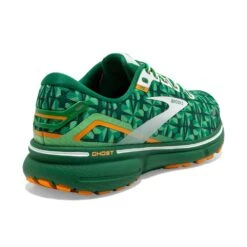 BROOKS Men's Ghost 15 Run Lucky Running Shoe- Green/White/Orange- Regular (D) -Love Running 110393 371 H Ghost 15