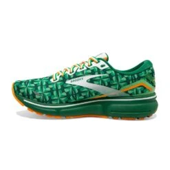 BROOKS Men's Ghost 15 Run Lucky Running Shoe- Green/White/Orange- Regular (D) -Love Running 110393 371 M Ghost 15