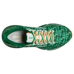 BROOKS Men's Ghost 15 Run Lucky Running Shoe- Green/White/Orange- Regular (D) -Love Running 110393 371 O Ghost 15