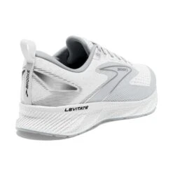 BROOKS Men's Levitate 6 Running Shoe - Bright White/Oyster Mushroom- Regular (D) -Love Running 110395 126 H Levitate 6