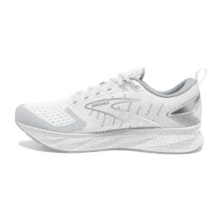 BROOKS Men's Levitate 6 Running Shoe - Bright White/Oyster Mushroom- Regular (D) -Love Running 110395 126 M Levitate 6