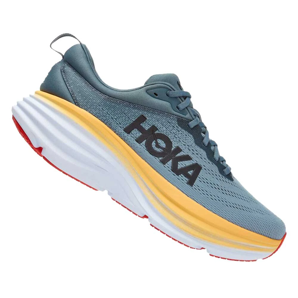 Hoka Men's Bondi 8 Running Shoes- Goblin Blue/Mountain Spring- Wide (2E) 2 Hoka Men's Bondi 8 Running Shoes- Goblin Blue/Mountain Spring- Wide (2E) - Image 2