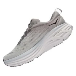 Hoka Men's Bondi 8 Running Shoes- Sharkskin/Harbor Mist- Regular (D) -Love Running 1123202 SHMS 4