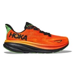 Love Running 17 Hoka Men's Clifton 9 Running Shoe- Flame/Vibrant Orange - Regular (D)