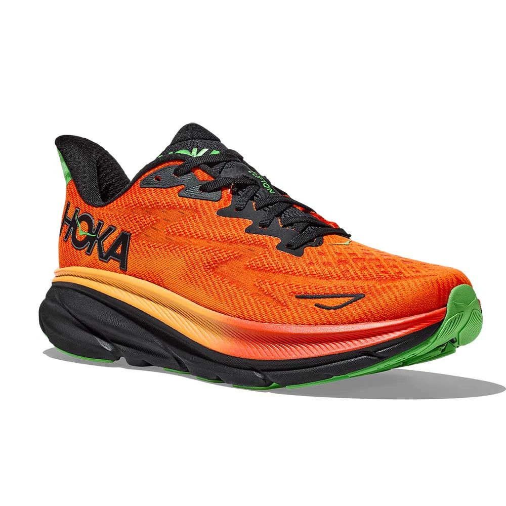 Hoka Men's Clifton 9 Running Shoe- Flame/Vibrant Orange - Regular (D) 2 Hoka Men's Clifton 9 Running Shoe- Flame/Vibrant Orange - Regular (D) - Image 2