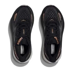 Hoka Women's Clifton 9 Running Shoe - Black/Rose Gold - Wide (D) -Love Running 1127896 BRGL 2