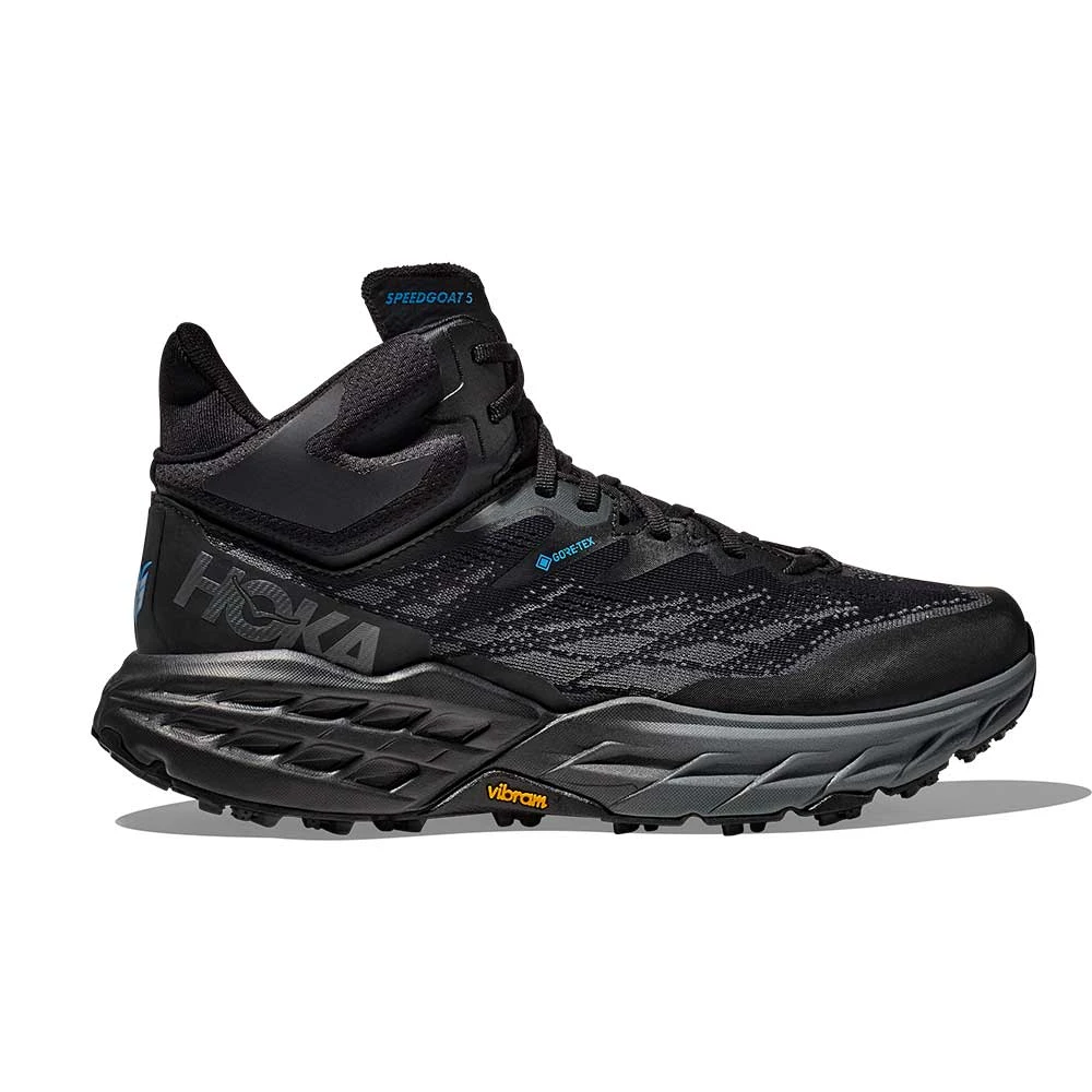 Hoka Men's Speedgoat 5 Mid GTX Running Shoe - Black/Black 1 Hoka Men's Speedgoat 5 Mid GTX Running Shoe - Black/Black