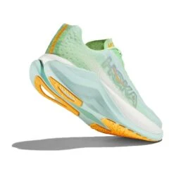 Hoka Women's Mach X Running Shoe - Lime Glow/Sunlit Ocean - Regular (B) -Love Running 1141451 LGSO 4