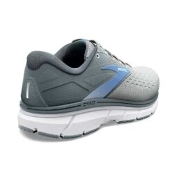 BROOKS Women's Dyad 11 Running Shoe - Grey/White/Blue - Extra Wide (2E) -Love Running 120312 065 H Dyad 11