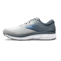 BROOKS Women's Dyad 11 Running Shoe - Grey/White/Blue - Regular (B) -Love Running 120312 065 M Dyad 11 b6d97fb3 c7aa 4cf3 af14 f9d8037301f9