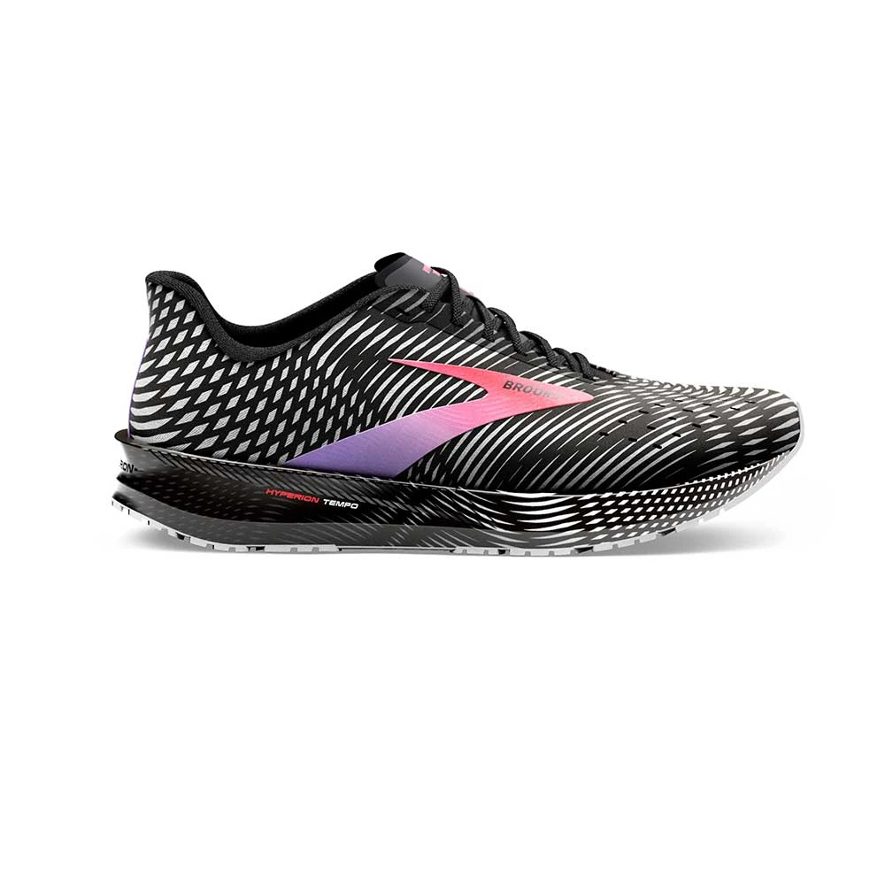 BROOKS Women's Hyperion Tempo Running Shoe- Black/Coral/Purple - Regular (B) 1 BROOKS Women's Hyperion Tempo Running Shoe- Black/Coral/Purple - Regular (B)