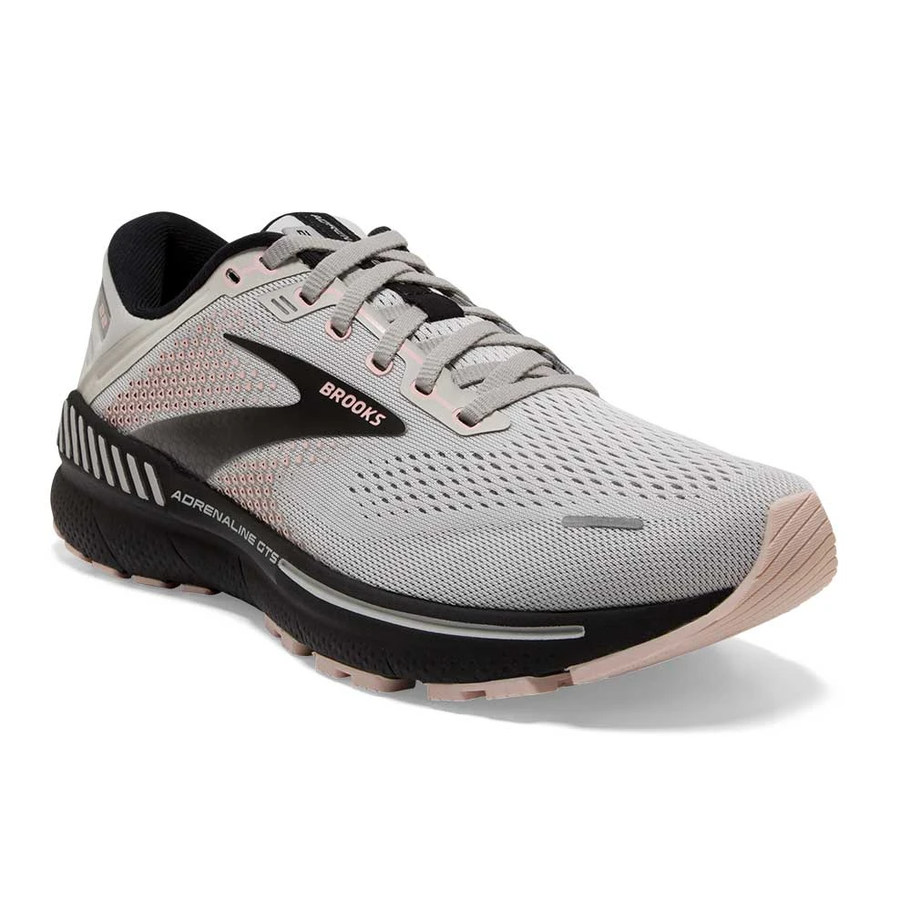 BROOKS Women's Adrenaline GTS 22 Running Shoe- Grey/Rose/Tawny Port- Regular (B) 2 BROOKS Women's Adrenaline GTS 22 Running Shoe- Grey/Rose/Tawny Port- Regular (B) - Image 2