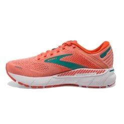 BROOKS Women's Adrenaline GTS 22 Running Shoe- Coral/Latigo Bay/White- Regular (B) -Love Running 120353 680 M Adrenaline GTS 22