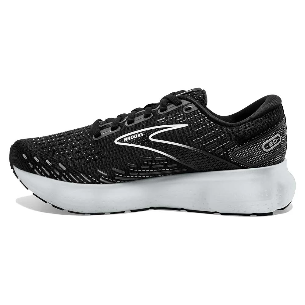 BROOKS Women's Glycerin 20 Running Shoe - Black/White/Alloy - Regular (B) 3 BROOKS Women's Glycerin 20 Running Shoe - Black/White/Alloy - Regular (B) - Image 3