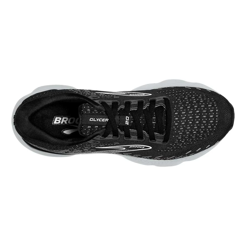 BROOKS Women's Glycerin 20 Running Shoe - Black/White/Alloy - Regular (B) 6 BROOKS Women's Glycerin 20 Running Shoe - Black/White/Alloy - Regular (B) - Image 6