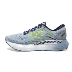 BROOKS Women's Glycerin GTS 20 Running Shoe- Light Blue/Peacoat/Nightlife- Regular (B) -Love Running 120370 416 M Glycerin GTS 20