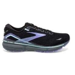 BROOKS Women's Ghost 15 Running Shoe- Black/Jacaranda/Salt- Regular (B)