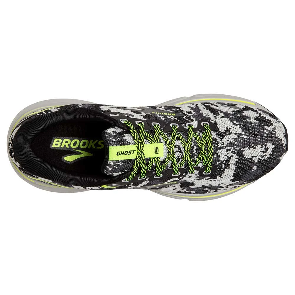 BROOKS Women's Ghost 15 Camo Running Shoe - Black/Ebony/Nightlife - Regular (B) 5 BROOKS Women's Ghost 15 Camo Running Shoe - Black/Ebony/Nightlife - Regular (B) - Image 5