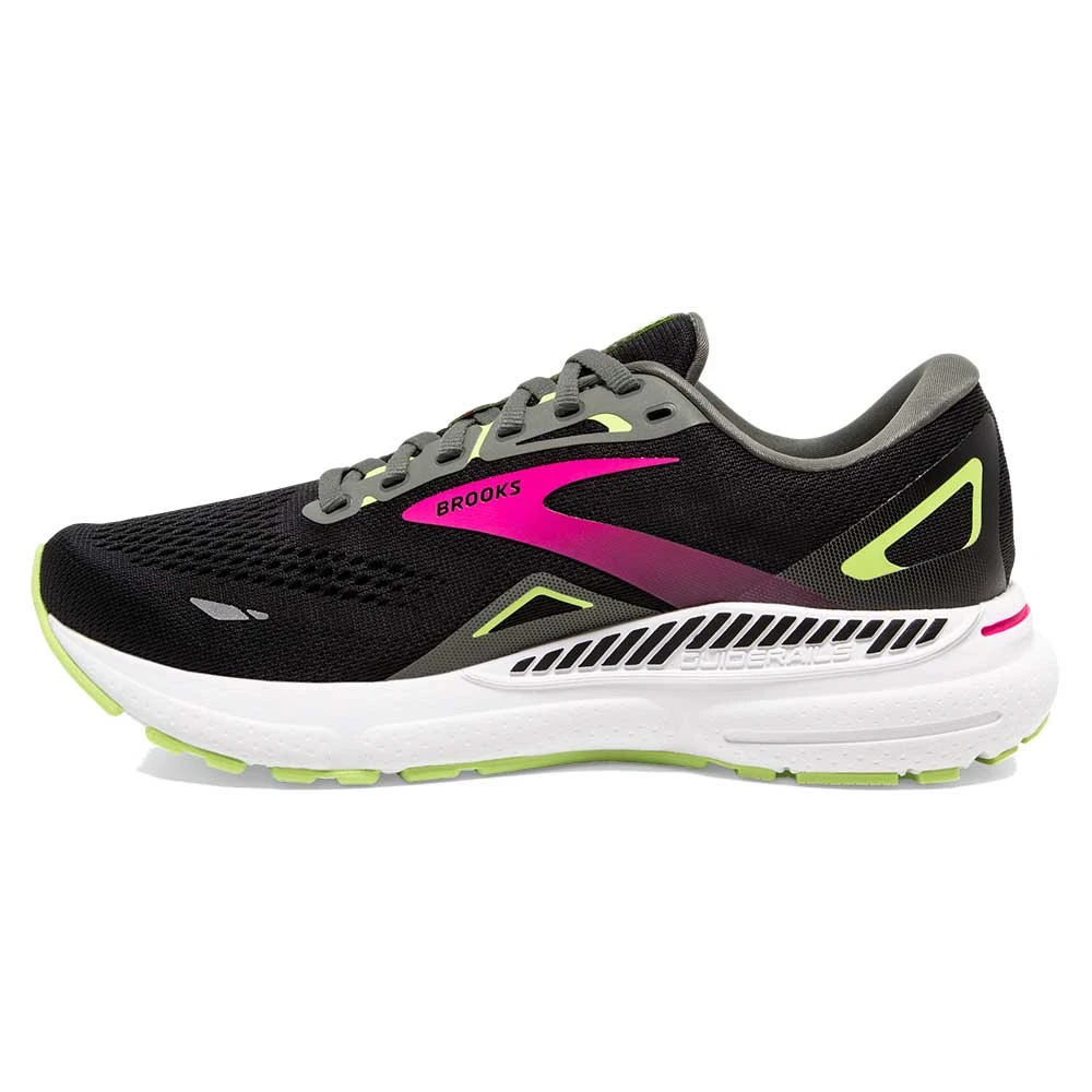 BROOKS Women's Adrenaline GTS 23 Running Shoe - Black/Gunmetal/Sharp Green- Wide (D) 4 BROOKS Women's Adrenaline GTS 23 Running Shoe - Black/Gunmetal/Sharp Green- Wide (D) - Image 4