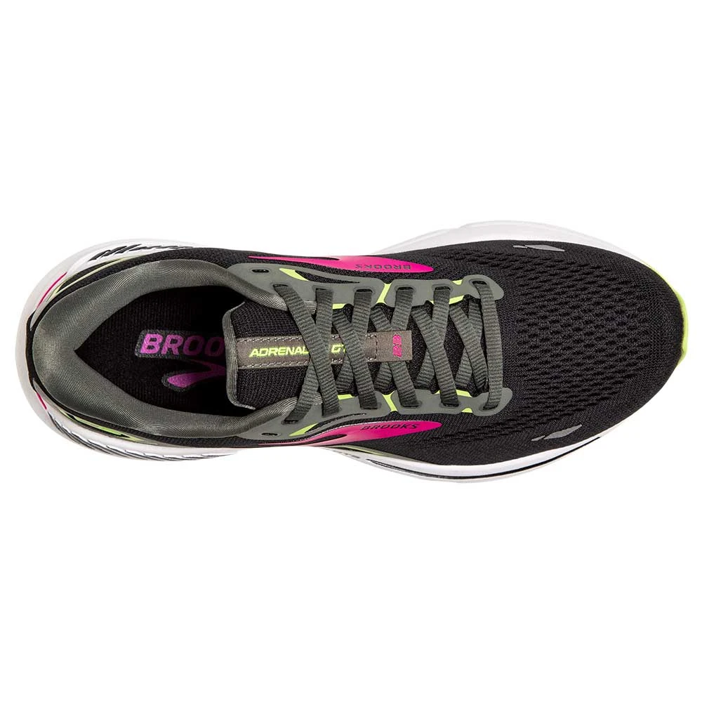 BROOKS Women's Adrenaline GTS 23 Running Shoe - Black/Gunmetal/Sharp Green- Wide (D) 6 BROOKS Women's Adrenaline GTS 23 Running Shoe - Black/Gunmetal/Sharp Green- Wide (D) - Image 6